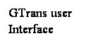 Text Box: GTrans user Interface 
